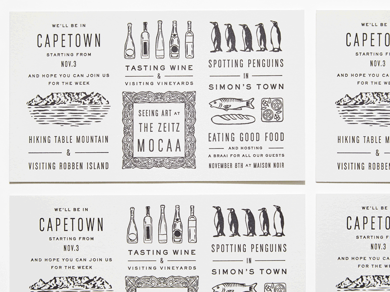 C&P Cape Town Wedding Invites