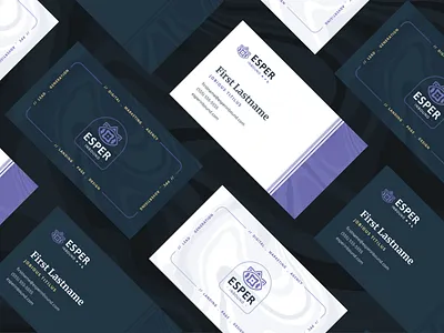Esper Inbound Business Cards agency branding card marble print secret society tarot