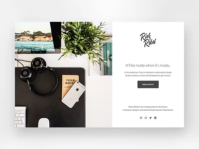 Minimal Holding Page branding clean coming soon holding page landing page launch page maintenance page minimal simple single page web design website