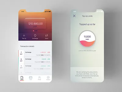 Money Exchange App android app crypto exchange ios list mobile app money ui design ux wallet