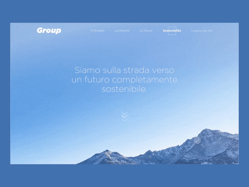Corporate Sustainability Landing family green landing mountains one page scroll sustainability