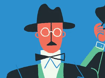 Fernando Pessoa author editorial illustration minimal modernism portrait schoolbook