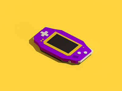 Gameboy Advanced 3d model 3d rendering c4d cinema4d gaming illustration low poly nintendo