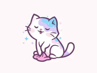 Slimeowy - Cat logo animal branding cat cat branding mascot cat logo colorful cute hands colorful icon identity identity brand toy illustration kawaii kitty logo mark mascot mascot logo slime slime cute enjoy