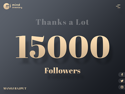 15000 Followers 15000 15k colors colours dark follower followers golden typography