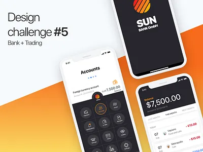 Design Challenge #5 . bank bankapp designchallenge finance ios money sketchapp trading uiux