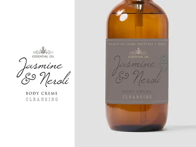 Essential Oil II artwork bath body brand grey label package pattern shower