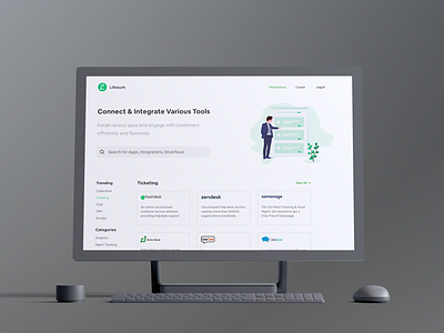 Marketplace Design apps install integration landing landing page market place ui ux