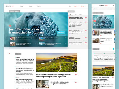 Startitup Homepage business homepage landing page lp news plat4m portal sketch startitup startup ui ux