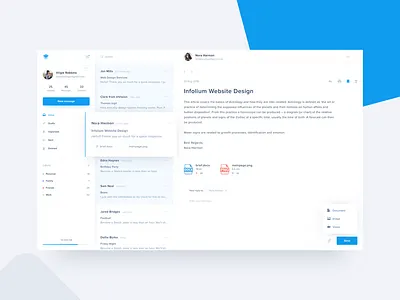 Mailbox Inbox – Web App app chat dashboard design email interface mailbox messages minimalism notification web