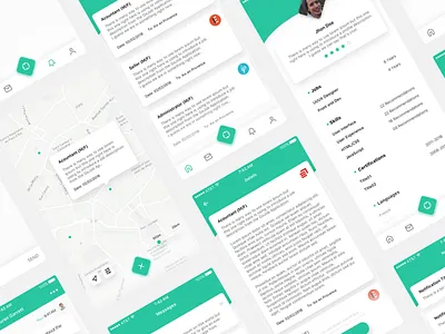 GoJob - App Redesign app clean concept dailyui green ios minimal minimalist profile ui user ux