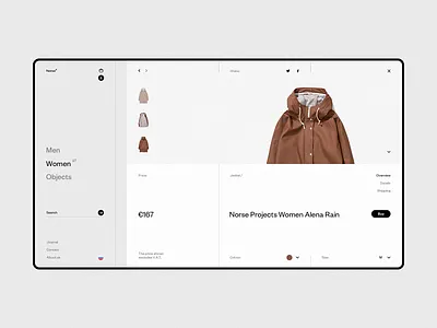 Norse Store clean concept desktop e commerce fullscreen grid minimal responsive web website white wip
