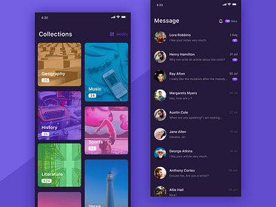Digest app-03 app collection digest friends list message news ui