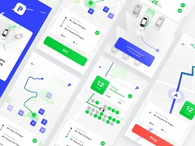 Parking App app automotive parking traffic ui ux