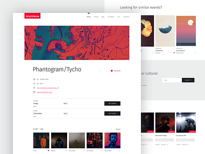 Ticketstream Event Page clean design detail event minimal web website
