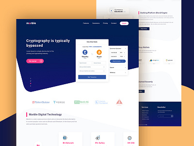 Cryptocurrency Website Design blockchain cryptocurrency ico landing page roadmap token ui ux web website wireframes
