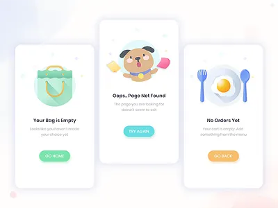 Empty Status cart empty cart empty state food home invite minimal minimal design no order not found null screen