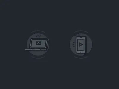 [Freebie] Empty States - 1 dark empty state free freebie icon illustration ios line monochrome outline