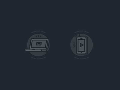 [Freebie] Empty States - 1 dark empty state free freebie icon illustration ios line monochrome outline