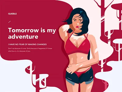 Character Illustration art character design flat girl illustration illustrator queble