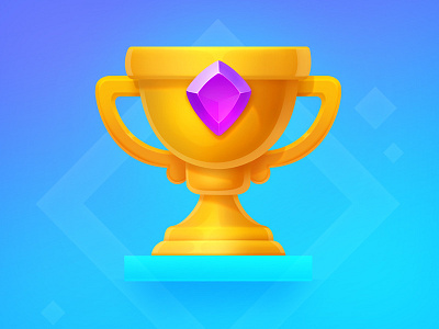 Golden Cup achievement celebration champion completed cup gem icon object trophy victory win