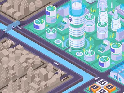 Mess To Blink blink brand color colour design future illustration isometric logo