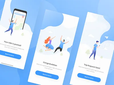 Complete state illustration | iPhone X complete state empty state illustration responsive app state illustration