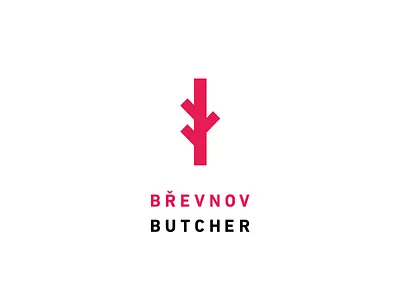 Brevnov Butchery Logo Facelift branch butcher erb logo monastery poster red
