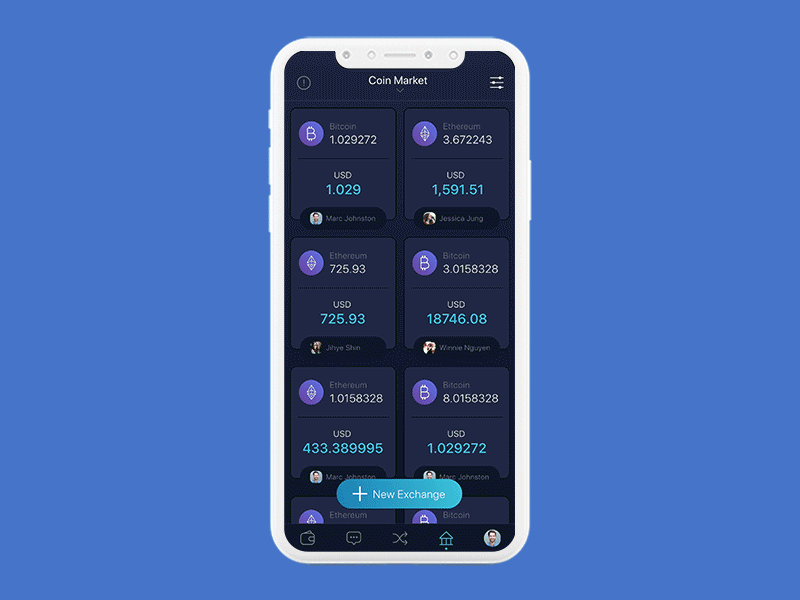 Cryptocurrency - Dispute flow blue btc crypto dark debate dispute eth market purple ui ux