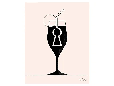 Lemon Glow cocktail drinks ice keyhole secret