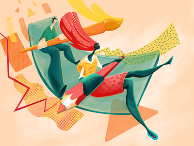 Summer Mood Illustration bright character design design app design process design studio designers digital art flat graphic design illustration mobile people illustrations summer tubik blog ui user experience user interface ux web design