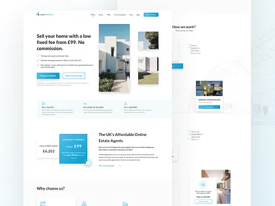 Real Estate Agency agency app clean design landing realestate ui ux web webdesign website