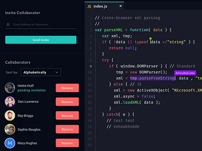 Real-Time Collaboration in the IDE browser cloud code coder collaboration collaborator development file ide ui web