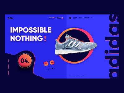 Online Store - Landing Page! shoes sneakers sport store ui ux website