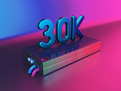 30000 followers 30000 c4d card followers graphics