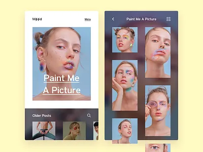 -03- color fashion grid landing page layout music pego style ui ux web design website
