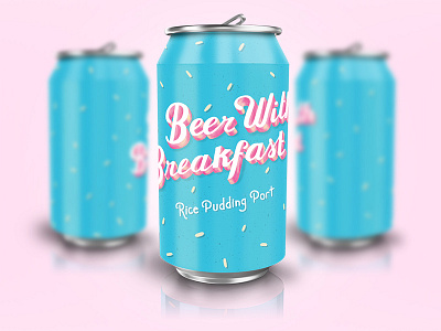 Beer With Breakfast beer beer art beer can beer can art beer label breakfast craft beer digital painting international beer day package design