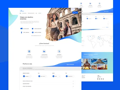Travel Homepage adventure landing travel trips ui ux minimal web website