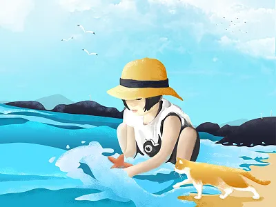 快过去的夏天 插画