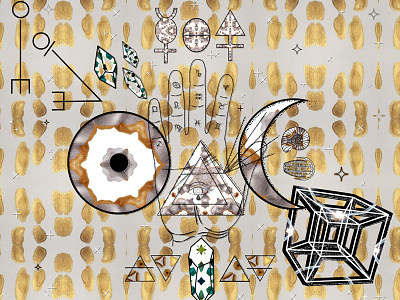 Mystification Fascination alchemy digital gold handmade silver surface pattern