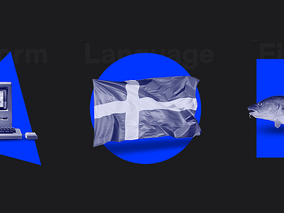 Personal project duotone fish flag illustrations mac photo ripple