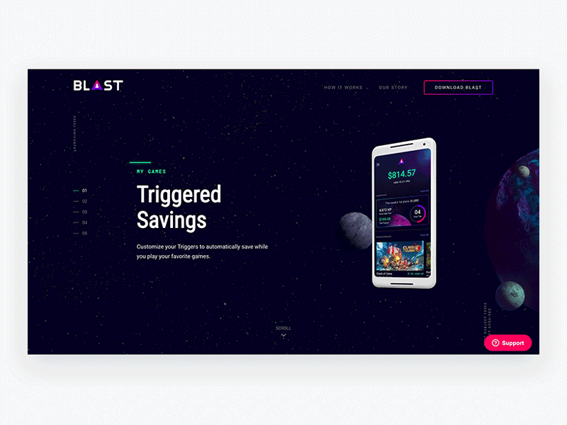 Shot #4927802 animation design gif interaction design mobile prototype space ui user interface ux web web design
