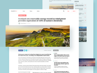 Startitup Article article business landing page lp news plat4m portal sketch startitup startup ui ux