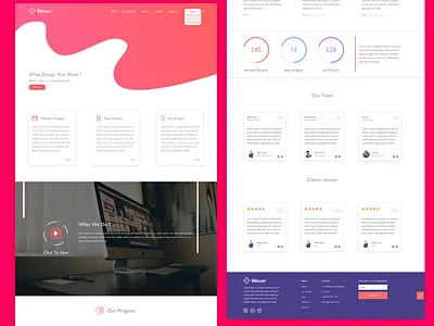 Wever design graphic landing one page ui ux website