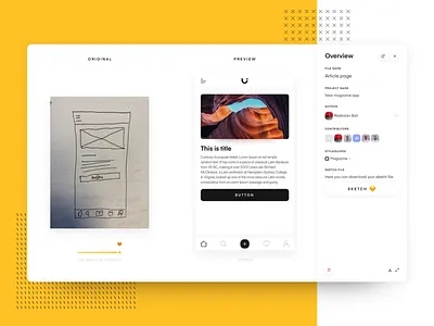 Uizard Overview screen app design interface platform prototype sketch ui uizard ux wireframe
