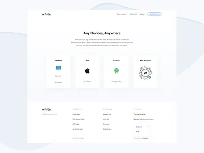 Downloads - White design download minimal white whiteboard