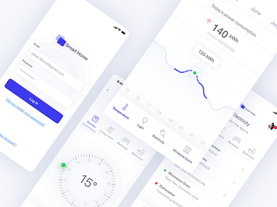 Smart home App🏠 app control design home interface ios mobile smart ui ux