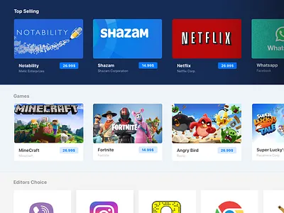 App Store Redesign. appstore clean simple userinterface