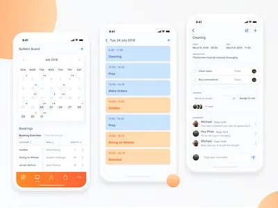 Bulletin Board for HeadChef Mobile App app calendar chef dashboard district2 management vietnam