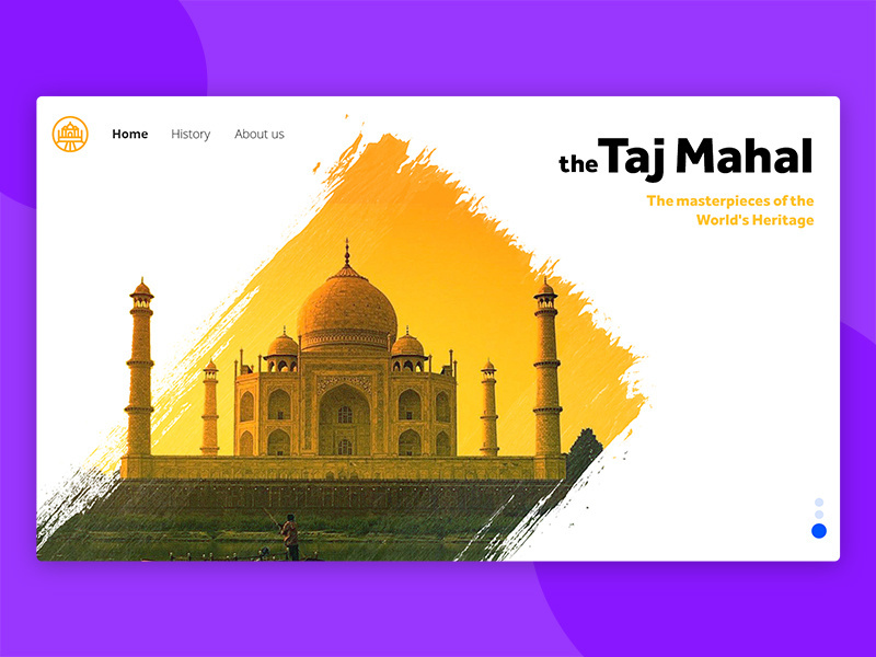 Taj Mahal Header Exploration by Ronnie on Dribbble